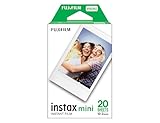 INSTAX mini instant film White Border, 20 shot Pack, suitable for all mini cameras and printers