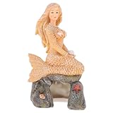 TEHAUX 1pc Mermaid Decoration Fish Tank Nautical Decor Fish Tank Adornment Aquarium Decor Sitting Mermaid Figurine Desk Supplies Live Seahorse Aquarium Décor Artificial Resin Ornaments