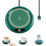 Novstuf Coffee Mug Warmer, USB Coffee Warmer with 3 Temperature Setting(45-75℃) Smart Touch Cup Warmer for Desk Electric Beverage Mug Warmer 8H Auto Shut Off for Tea Milk Candle Warmer Office Home