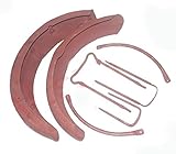 AEspares Bsa C12 Front Rear Mudguard Set With Brackets Stays Raw Bare Metal