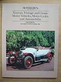 VETERAN, VINTAGE AND CLASSIC MOTOR VEHICLES, MOTOR CYCLES AND AUTOMOBILIA
