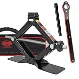 Heyner Premium Scissor Jack 1.5 ton for BMW Dedicated Lifting Slot "Black Edition" Ratchet Carry Case 347H350