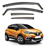 Ispeed Wind Deflectors For Renault Captur mk1 2013-2019 5 Door SUV 4pc Set - Keep Your Car Ventilated in Rain - Reduce Wind Turbulence - Tinted In-Channel Type