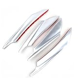 JPYDFI 4 Pcs Car Bumper Spoiler for Honda Civic Type R (FK8) 2017-2020, Car Spoiler Canards Soft Fins Canards Kit Body Anti-Collision Strip Bumper Decoration, White