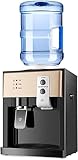 Compact Hot & Cold Water Dispenser – Countertop Water Cooler Machine, Mains Fed for Home or Office, Easy Setup, 18.9L Bottle Compatible, Sleek Modern Design (Champagne Gold)
