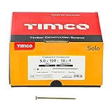 Packs of 1000-5.0 x 100mm (10 x 4") Professional TIMCO Solo Wood Screw POZI COUNTERSUNK - Free Next Working Day DELIVERY