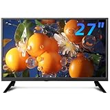 ZOSHING TV 27 inch,Small full view 1080P Television with Freeview HD-Dual power DC-12v and AC in-HDMI/AV Audio USB Media Player,Suitable for Bedrooms and Caravans