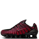 NIKE Men's Shox TL Sneaker, Black Black University Red, 9 UK