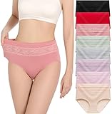 HAVVIS Women's High Waist Knickers Ladies Cotton Briefs Underwear Full Back Coverage Panties Plus Size Multipack (Brief 05-8 Pack - Assorted Colors, XXL)