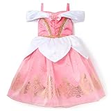 Disney Store Official Aurora Costume for Kids, Sleeping Beauty, Pink Princess Dress for Parties, Roleplay & Halloween, 5-6 Years Old
