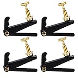 4Pcs Violin Fine Tuners Golden Screw Fine Tuner Metal String Adjuster Musical Accessories for 3/4 4/4 Acoustic Violins