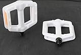 Lightweight X-Rated BMX Kids Bike Flat Platform 1/2" Axle DX Studded Pedals White