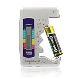 Kytpyi Battery Tester, Checker Household Digital with LCD Display without Charge, Easy Tester for 1.5V (AA AAA C D N Cell Battery), 9V Battery, 6F22,(AM02778911KY)