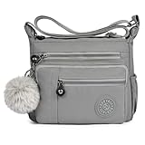 Aucuu Women's Multi-Pocket Casual Crossbody Bag, Multifunctional Messenger Handbag, Nylon Lightweight and Waterproof, Travel Bag with Adjustable Shoulder Strap, for Daily Use
