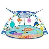 Bright Starts, Disney Baby, Finding Nemo Ocean Lights Baby Activity Gym and Play Mat with Detachable Toys, Sound and Music, Ages Newborn +