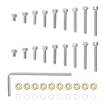 eMagTech 1 Set Turntable Headshell Cartridge Mounting Kit Phono Headshell Cartridge Screws M2.5 Bolts Nuts Washers Compatible with Linn Compatible with Thorens