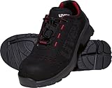 Uvex 1 Duo Low Shoe S1 - Safety Shoe for Light Areas - Sporty, Light & Flexible - Black, red - Size 45