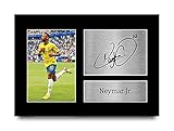 HWC Trading A4 Neymar Jr Brazil Gifts Printed Signed Autograph Picture for Fans and Supporters - A4