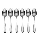 Oneida H282006E Vale Everyday Flatware Teaspoons, Set of 6, 18/0 Stainless Steel, Silverware Set