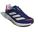 adidas Mens Adizero Adios 6 M Road Running Shoe, legacy indigo/white/turbo, 6.5