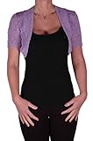 EyeCatchKnitwear - Erin Lurex One Size Bolero Knit Shrug Lilac