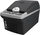 AEG Automotive Board-Bar BK 16 Thermoelectric Cooler and Warmer Box 16 Litres, 12 Volt for Car and Socket, Can Be Attached to the Car, Black, light grey
