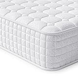 Vesgantti 3FT Single Mattress, 10 Inch Hybrid Mattress with Breathable Memory Foam and Individually Pocket Spring - Medium Firm, White