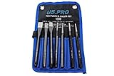 7 Piece Punch and Chisel Set Chrome Vanadium Steel in Canvas Pouch