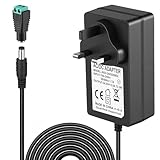 Starvortex 24V Power Supply 72W 3A, AC 100-240V to DC 24V Adapter, with DC Plug Connector, Transformer for LED Strips, Routers, Webcams, Speakers & Electronics