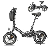 Bodywel T16PRO 14" City Commuting Ebike, 36v 7.8ah electric bike, 4.5 inch Led-Display, 90% Pre-Assembled, Folding bike with front suspension and dual disc brakes for adults