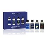 Ted Baker Mini Perfume Set for Him, Gift Set Containing 4 Miniature Fragrances for Men, Skinwear, Skinwear Limited Edition, M & X20, 4 x 15ml