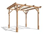 Dunster House Wooden Pergola 2 x 2 Metres Garden Plant Frame Kit Utopia