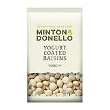 Minton & Donello 500g Yogurt Coated Raisins, Gluten Free, Suitable for Vegetarians, Packaging May Vary