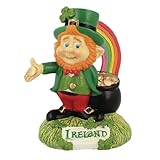McMurfy Luck O' The Irish Figurine With Rainbow And Pot Of Gold Design