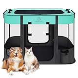 Foldable Pet Playpen,Cat Dog Playpen,Portable Dog Cage soft Portable Exercise Kennel Tent,Puppy Pen Indoors/Outdoors Pet Tent Fence(L(100 * 80 * 60cm))