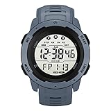 Military Watches for Men Waterproof Multifunctional Watches Men Army Digital Sports Outdoor Stopwatch Luminous Timing Mens Sport Running Watch(Grey)