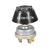 Akozon 12V Waterproof Horn Switch, Durable Metal Push Button for Tractor Light and Horn, Easy Installation for Massey Ferguson, for David Brown, and for Case IH Tractors