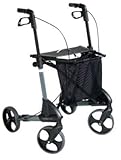 Topro Troja 4 Wheel Deluxe Rollator Walker Silver Medium