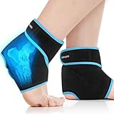 Helthrelife Ankle Ice Pack Wrap, Gel Ice Packs for Foot Pain Relief, Reusable Gel Packs for Injuries Reusable, Hot Cold Compress for Achilles Tendonitis, Sprained Ankles，2 Packs