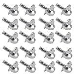 20 Pcs Shelf Support Pins, Zinc Alloy Shelf Support Pegs Compatible with IKEA Billy Bookshelf Part 131372 - Replacement Pin for Bookcases/Kitchen Cabinets/Kitchen Cabinets (Silver)