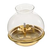 Garneck Butter Lamp Carbide Lamp Oil Lamp Globes Glass Oil Lamps Home Kerosene Oil Light Clear Glass Oil Light Rustic Lantern Rustic Oil Lantern Copper Alloy Candlestick Indoor