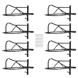 VEVOR Wall Mount Saddle Rack, 27.3 x 16.3 x 12.5 in, 8 Packs Horse Saddle Rack with Pad Bar, Portable Saddle Stand for English & Western Saddle, Horse Tack Storage for Equestrian Garden, Black