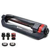 Eden 96213 Lawn & Garden Essential Oscillating Water Sprinkler for Yard W/Quick Connect Starter Set, Covers up to 3,600 sq. ft, Heavy Weight Base