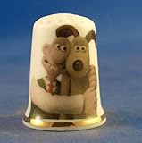 Birchcroft Porcelain China Collectable Thimble - Wallace and Gromit
