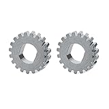 ECSiNG 2pcs Sunroof Motor Cog Gear 18-Teeth Steel Repair Kit 8D0959591A 4B0959591 Compatible with VW Compatible with Audi A4 A6 Golf Replacement Silver Plating