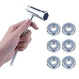 Adefol Chainsaw Wrench with 6 Nuts for Stihl 017 018 MS170 MS180 019 020 021 023 MS230 MS250 024 025 026 028 034 MS270 and More, 13 × 19mm Scrench Screwdriver Chainsaw Tool