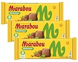 Marabou Mintkrokant – Creamy Milk Chocolate with Refreshing Mint Crisp, Imported Swedish Candy Bar, 3-Pack (3 x 160g)