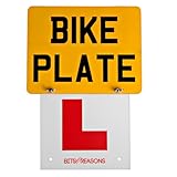BITS4REASONS New Professional Grade Rear Easy Fit And Remove Single Rigid Solid L Plate 1.5mm Polycarbonate - Single Plate - Fits Motorbike Plates And Mudguards Complete With Tool Free Fixings