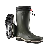 DUNLOP Blizzard - Unisex Winter Safety Insulated Fashion Thermal Boots, Green, Waterproof and Chemical Resistant PVC Wellies with Fur Lining and Traction Outsole for Outdoor Fun - EU41, UK7