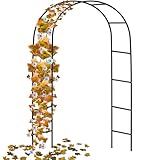 Crystals 2m Garden Metal Arch,Trellis Arched Frame Archway,Tubular Arbour for Climbing Plant, Metal